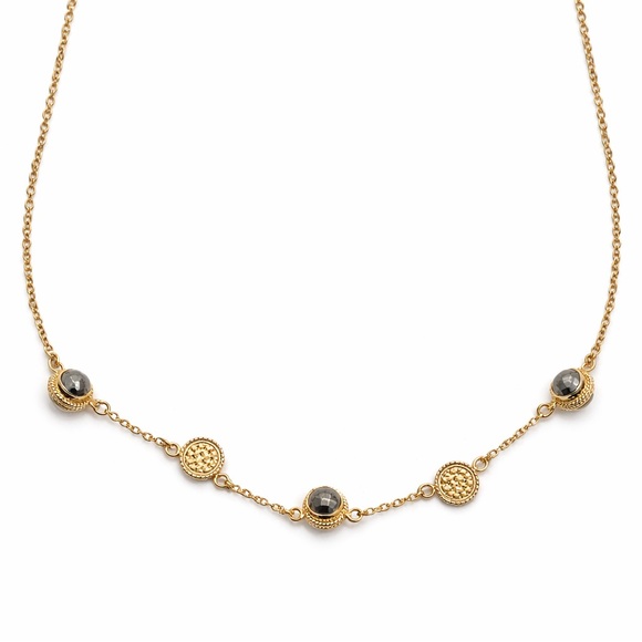 Elegant Anna Beck Gold Over Sterling Silver Station Necklace - Picture 1 of 7